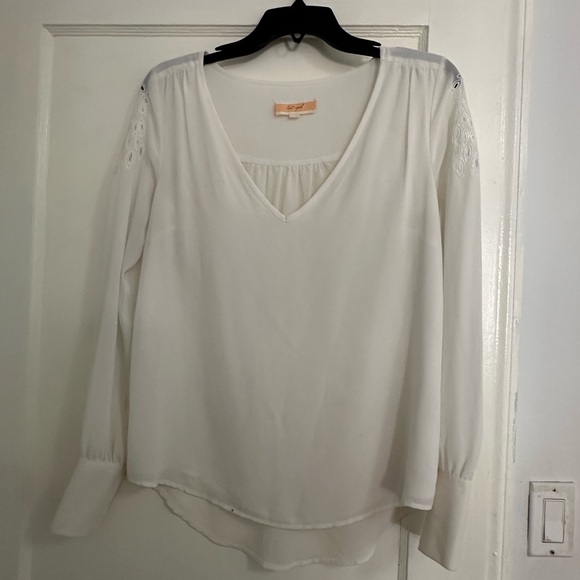 Cream Asymmetrical Relaxed Blouse - Picture 1 of 3
